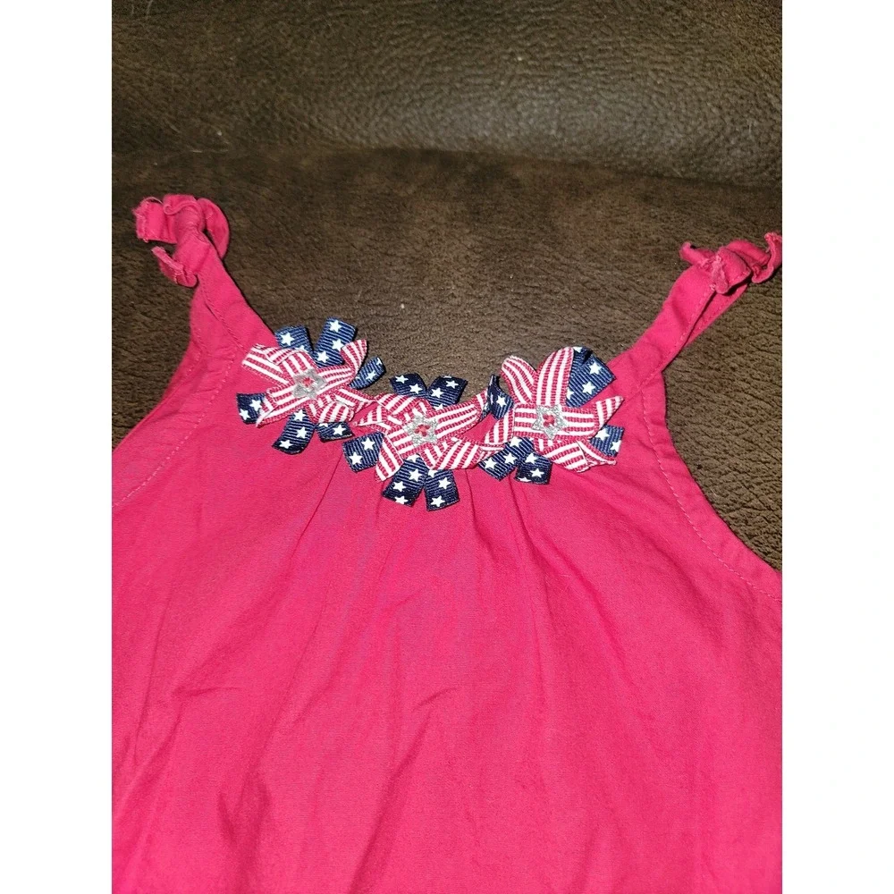 Gymboree 4th of july red dress with cutlies on front size 4t
